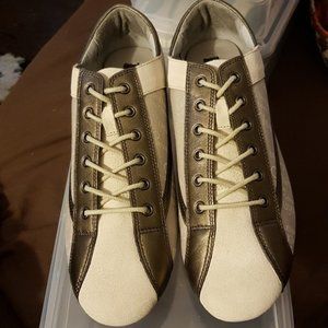 Bronze Mettalic Calvin Klein Branded Sneakers. 10M